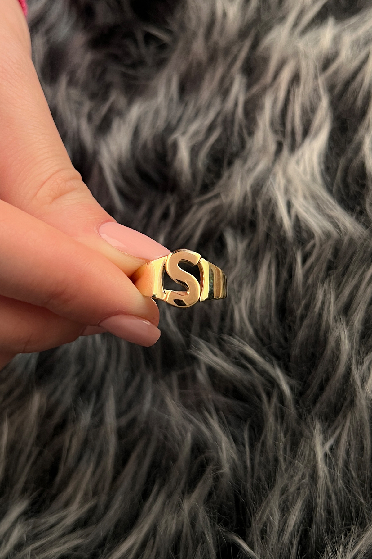 14 Ayar Altın Taşsız S Harfli Yüzük - Fiyonk Kuyumculuk (1)