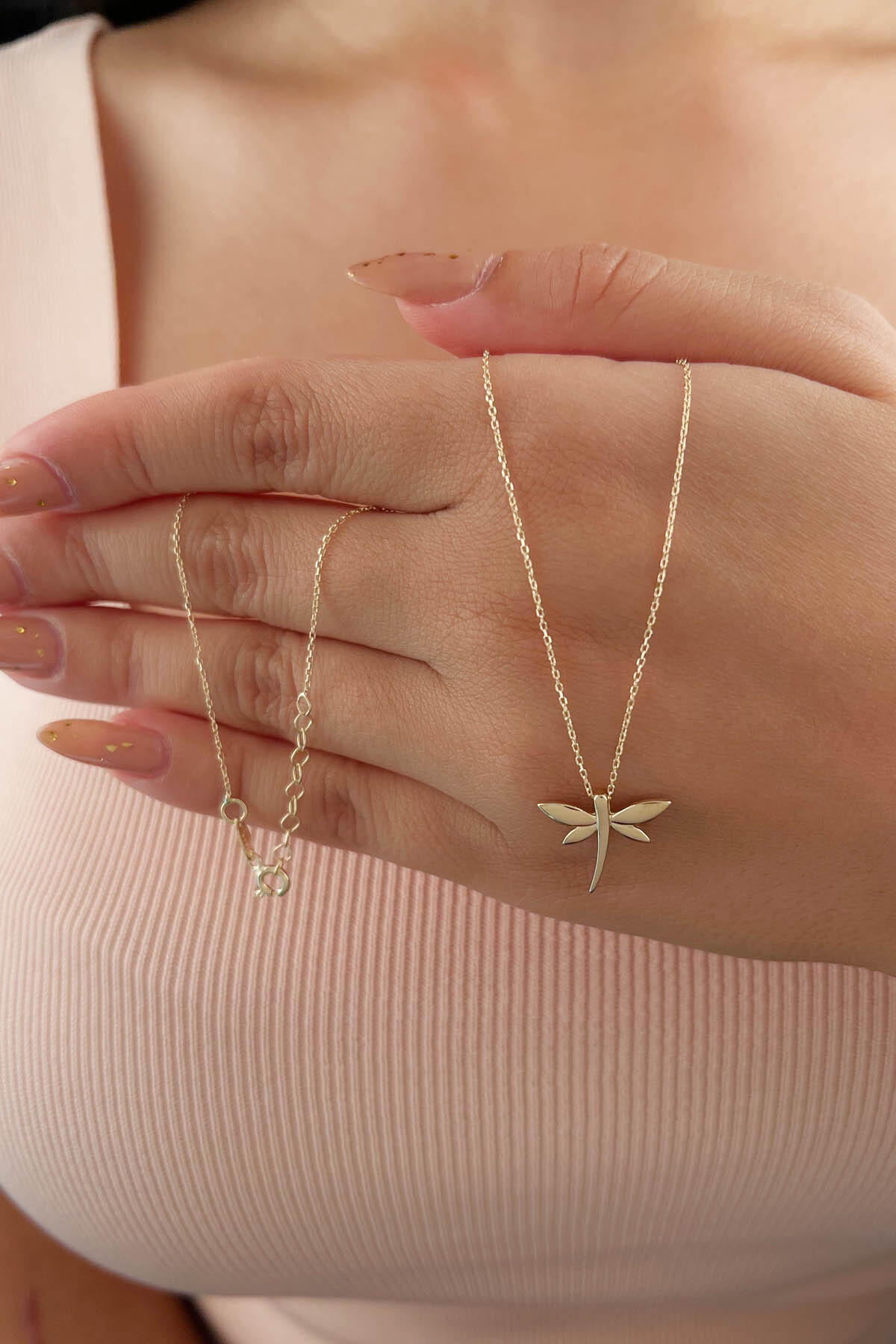 14 Ayar Altın Taşsız Yusufcuk Kolye - Fiyonk Kuyumculuk (1)