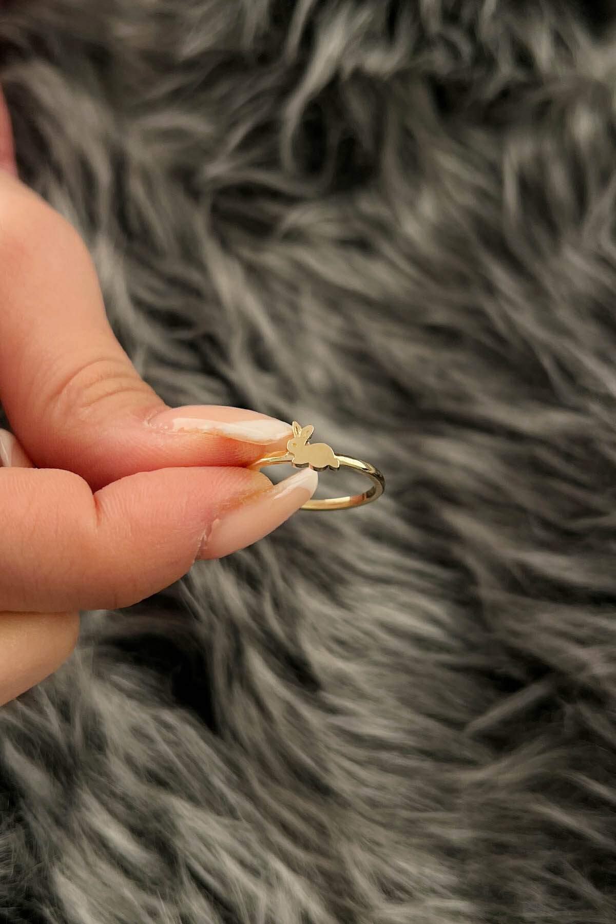 14 Ayar Altın Tavşan Yüzük - Fiyonk Kuyumculuk (1)