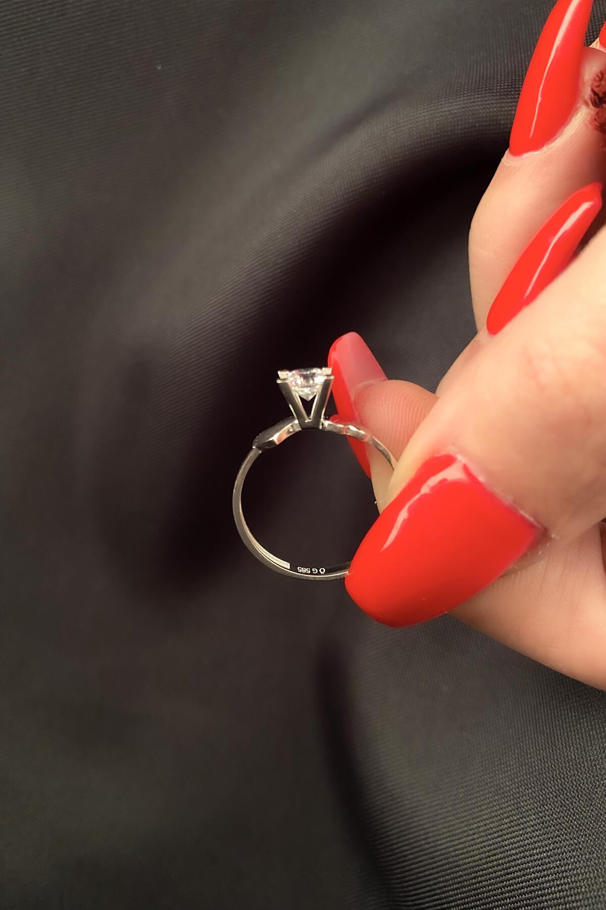 14 Ayar Altın Tektaş Yüzük 14 - Fiyonk Kuyumculuk (1)