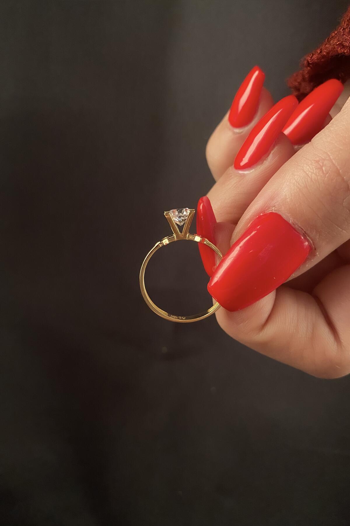 14 Ayar Altın Tektaş Yüzük 28 - Fiyonk Kuyumculuk (1)