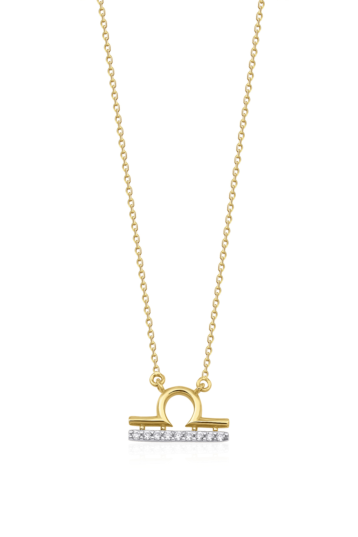 14 Ayar Altın Terazi Burcu Kolye - Fiyonk Kuyumculuk