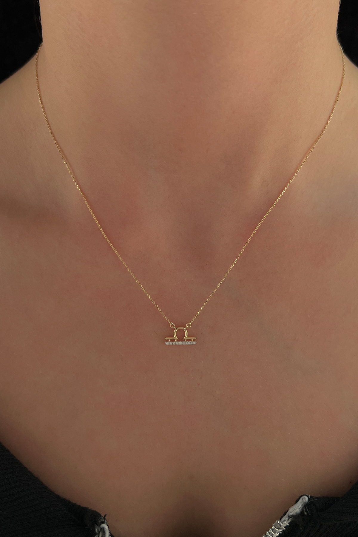 14 Ayar Altın Terazi Burcu Kolye - Fiyonk Kuyumculuk (1)