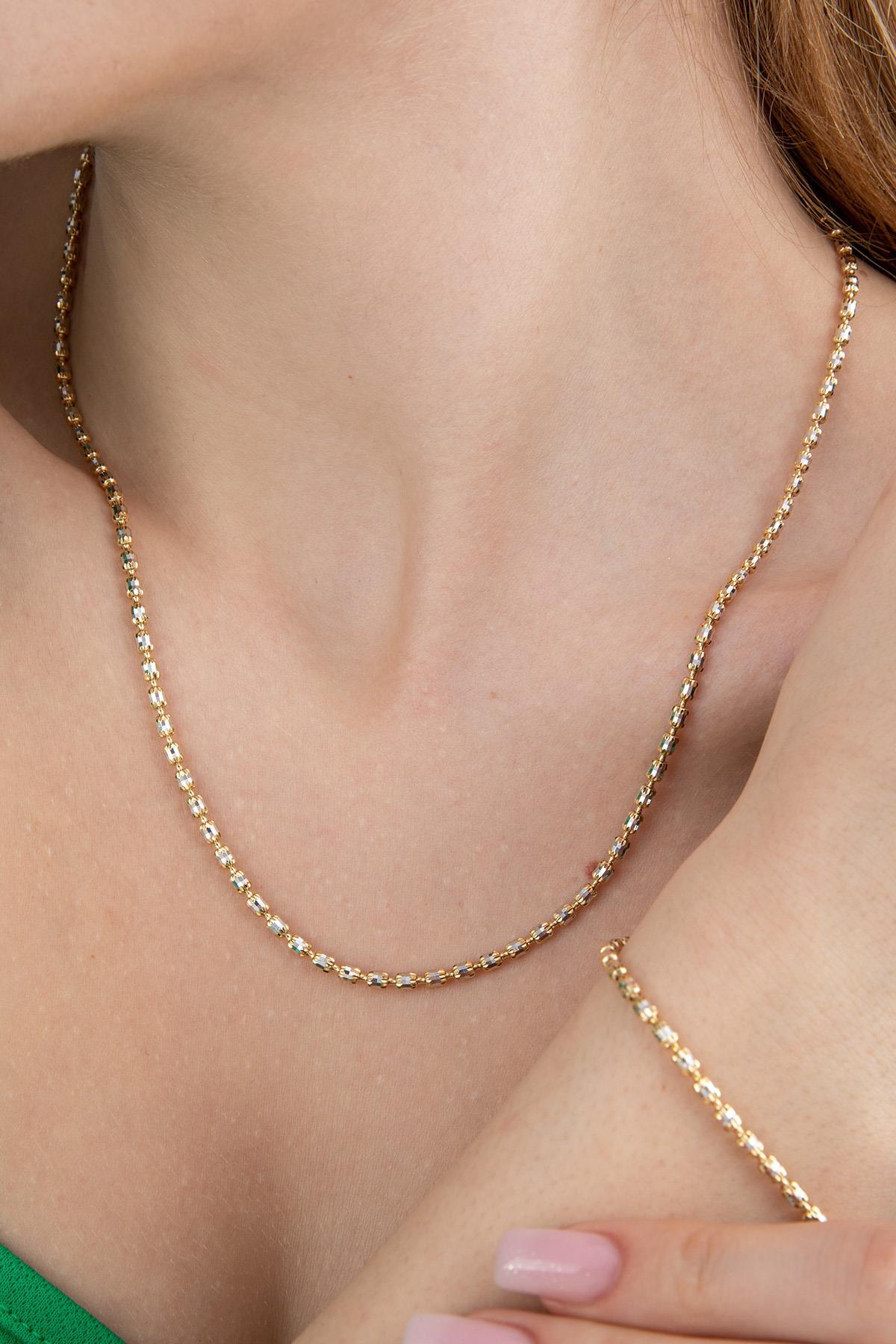 14 Ayar Altın Teressa Set - Fiyonk Kuyumculuk