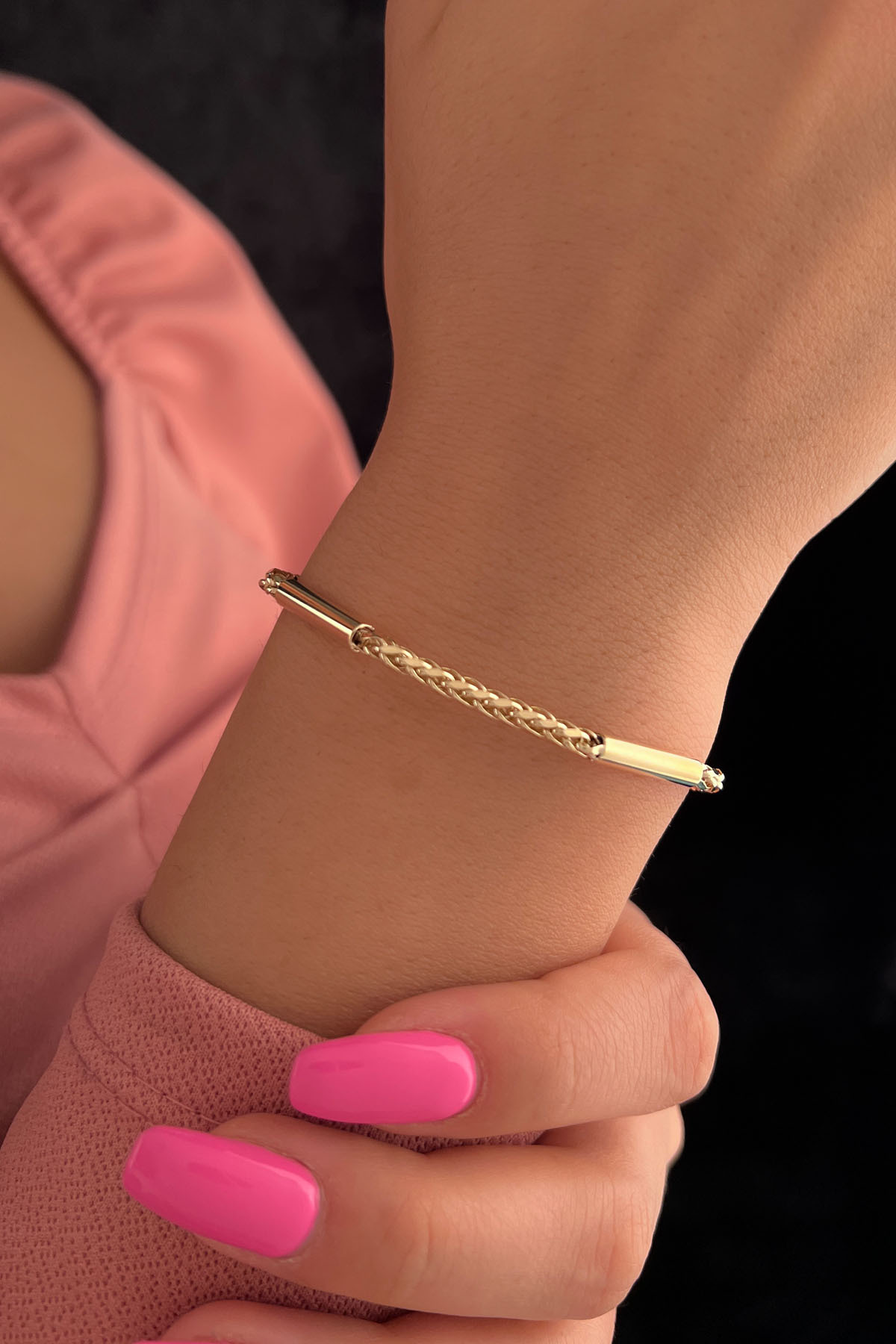 14 Ayar Altın Tondo Roller Bileklik - Fiyonk Kuyumculuk (1)