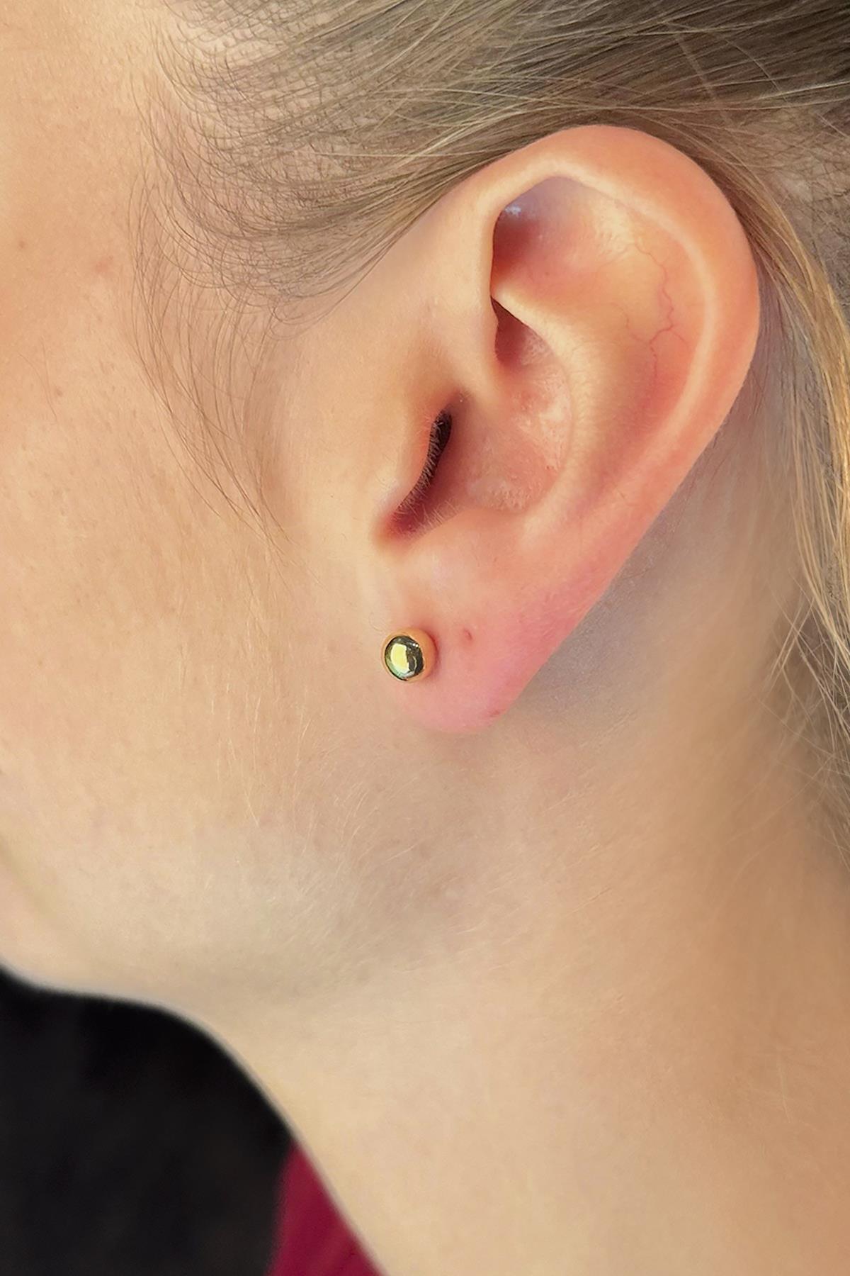 14 Ayar Altın Top Küpe 6 mm - Fiyonk Kuyumculuk (1)