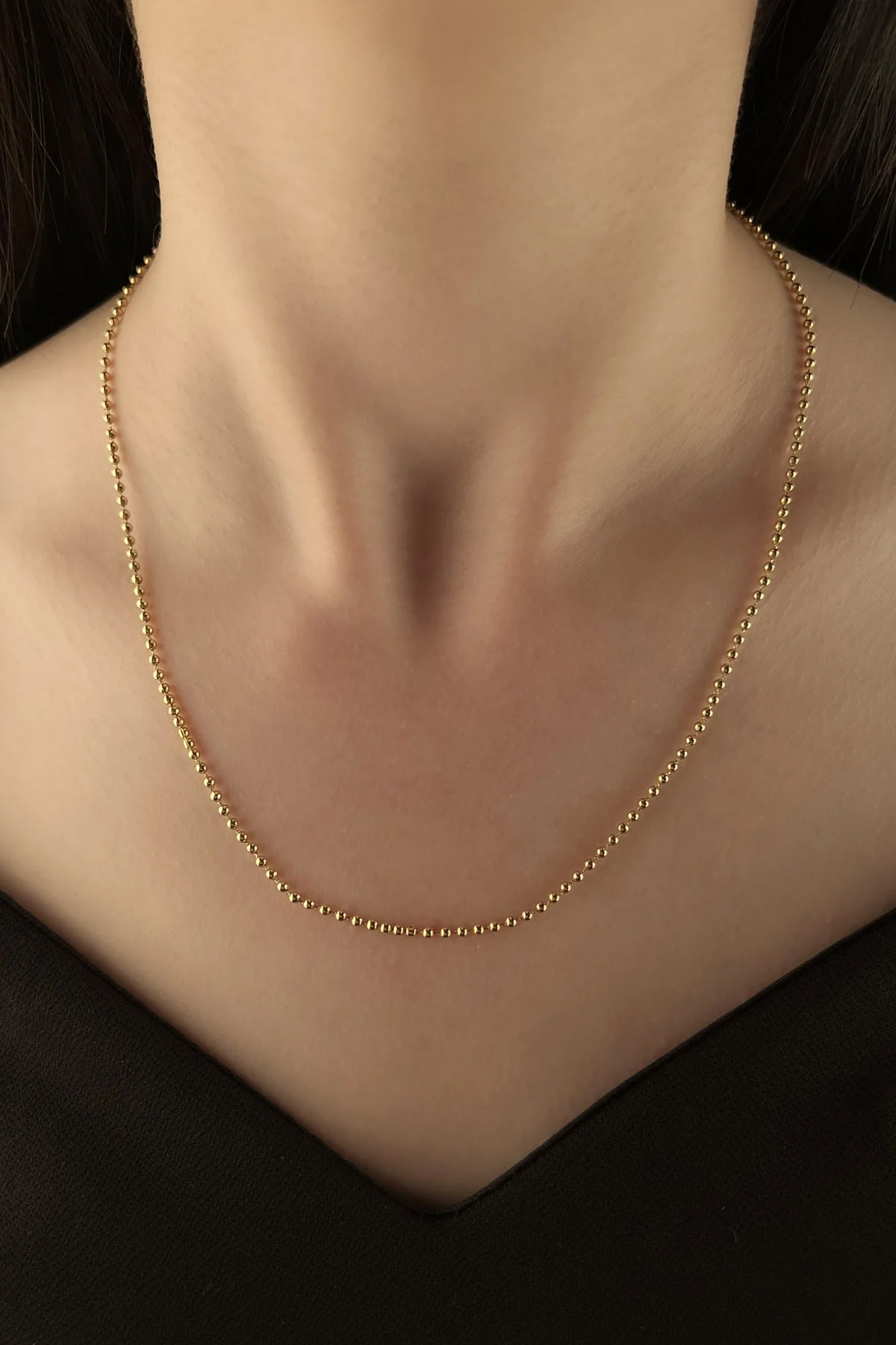 14 Ayar Altın Top Zincir 2 mm - Fiyonk Kuyumculuk (1)