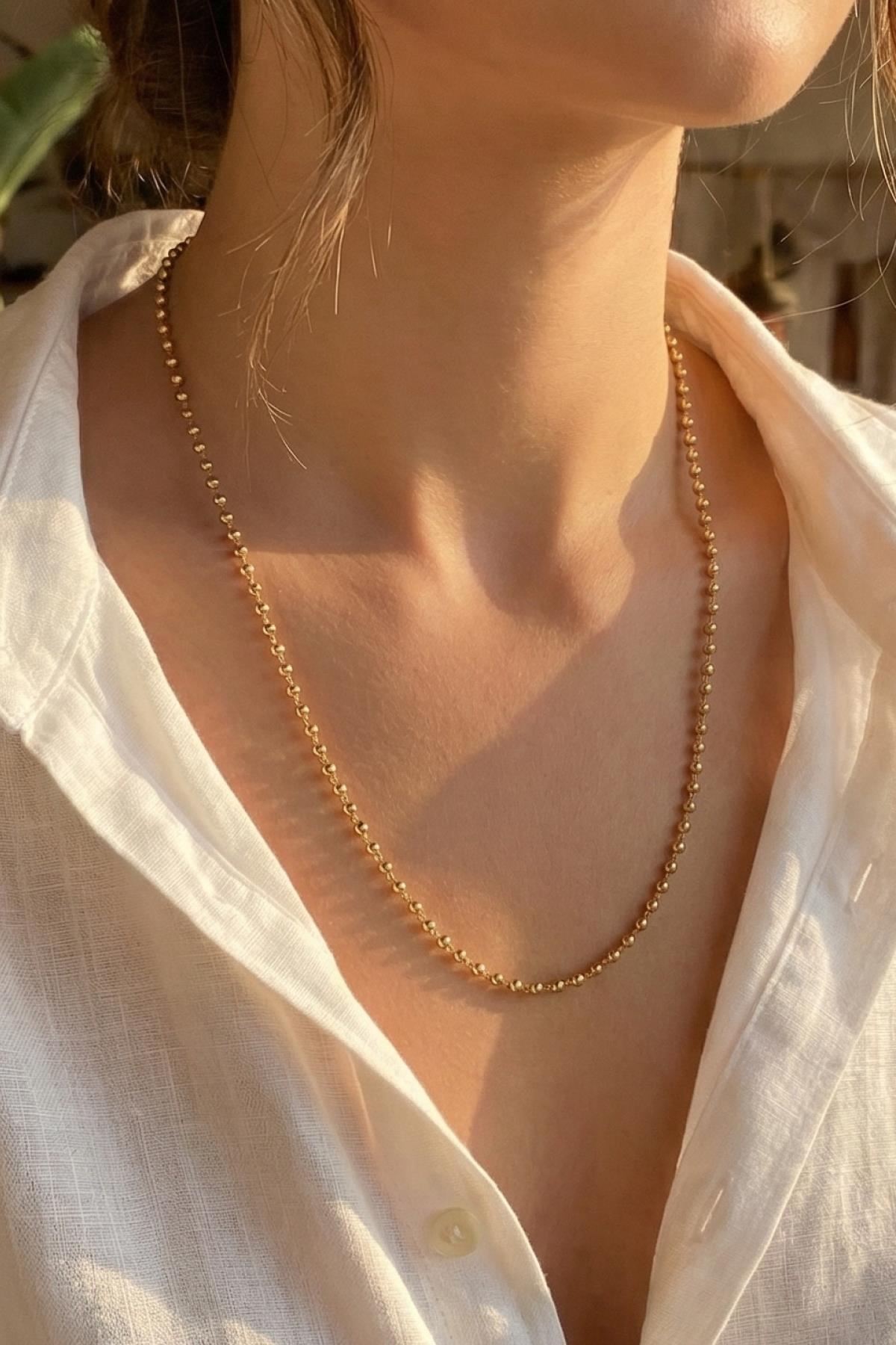 14 Ayar Altın Top Zincir 2.50 mm - Fiyonk Kuyumculuk