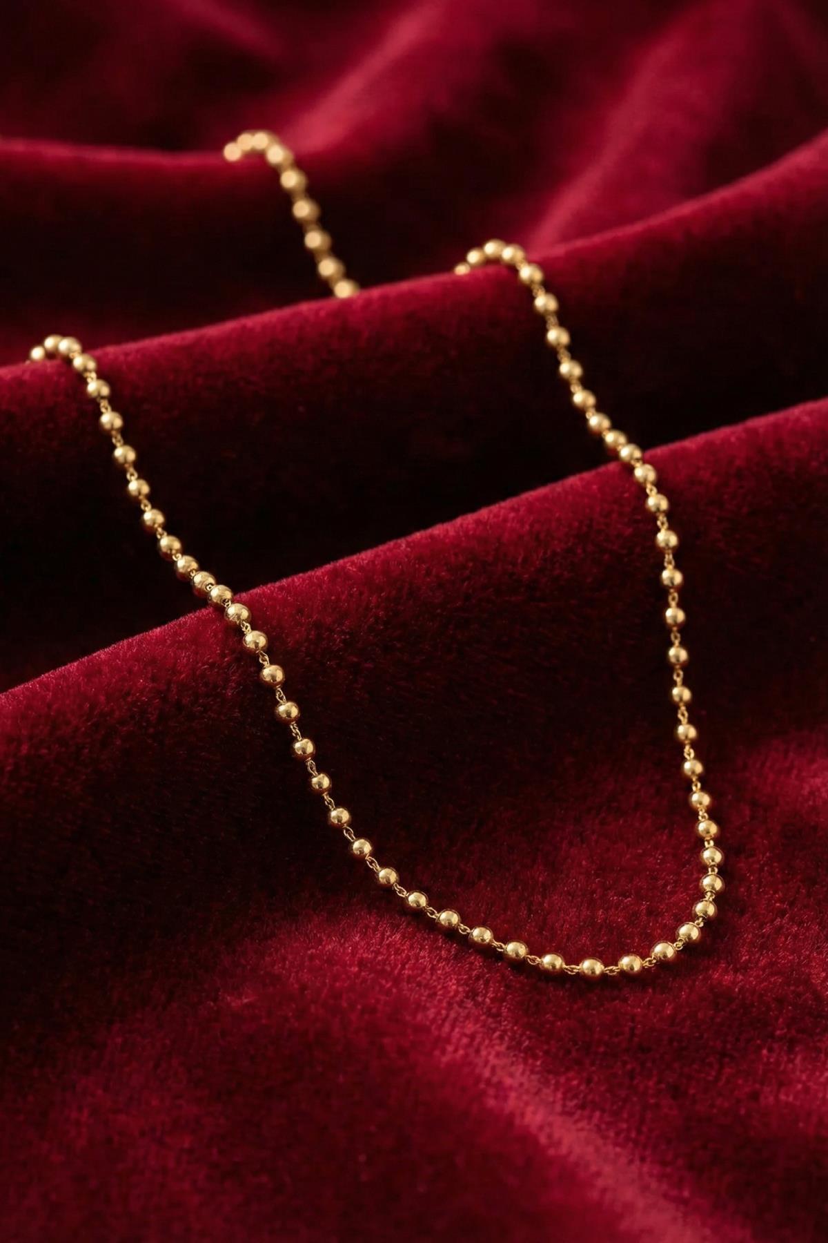 14 Ayar Altın Top Zincir 2.50 mm - Fiyonk Kuyumculuk (1)