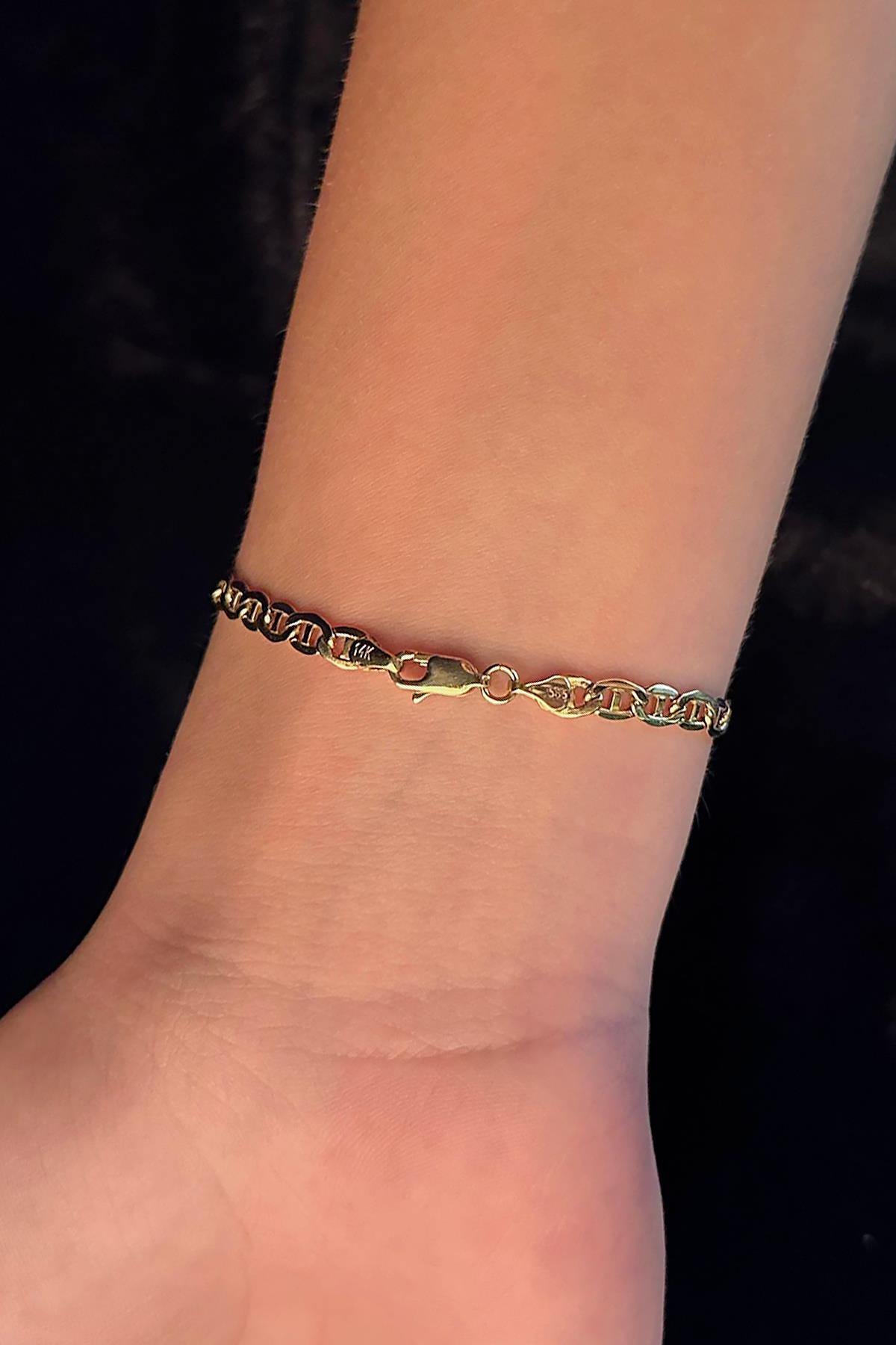 14 Ayar Altın Barlı Valentino Bileklik - Fiyonk Kuyumculuk (1)