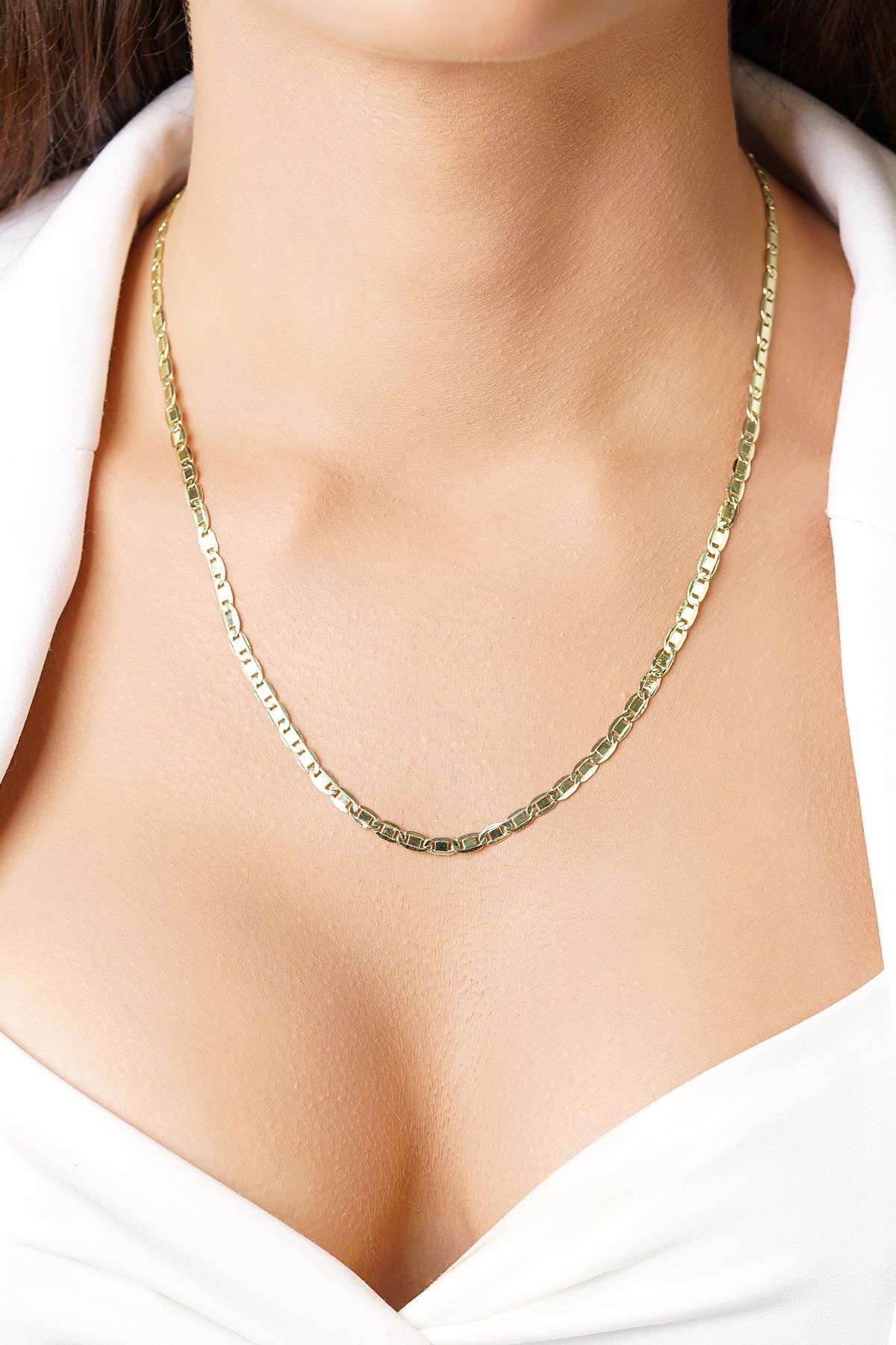 14 Ayar Altın Valentino Zincir Kolye - Fiyonk Kuyumculuk (1)