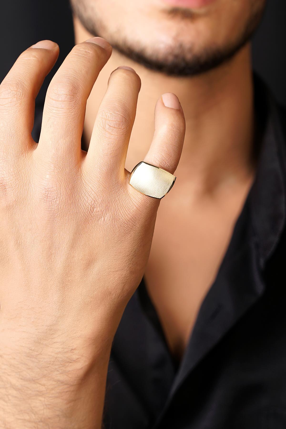 14 Ayar Altın Vita Erkek Yüzük - Fiyonk Kuyumculuk (1)