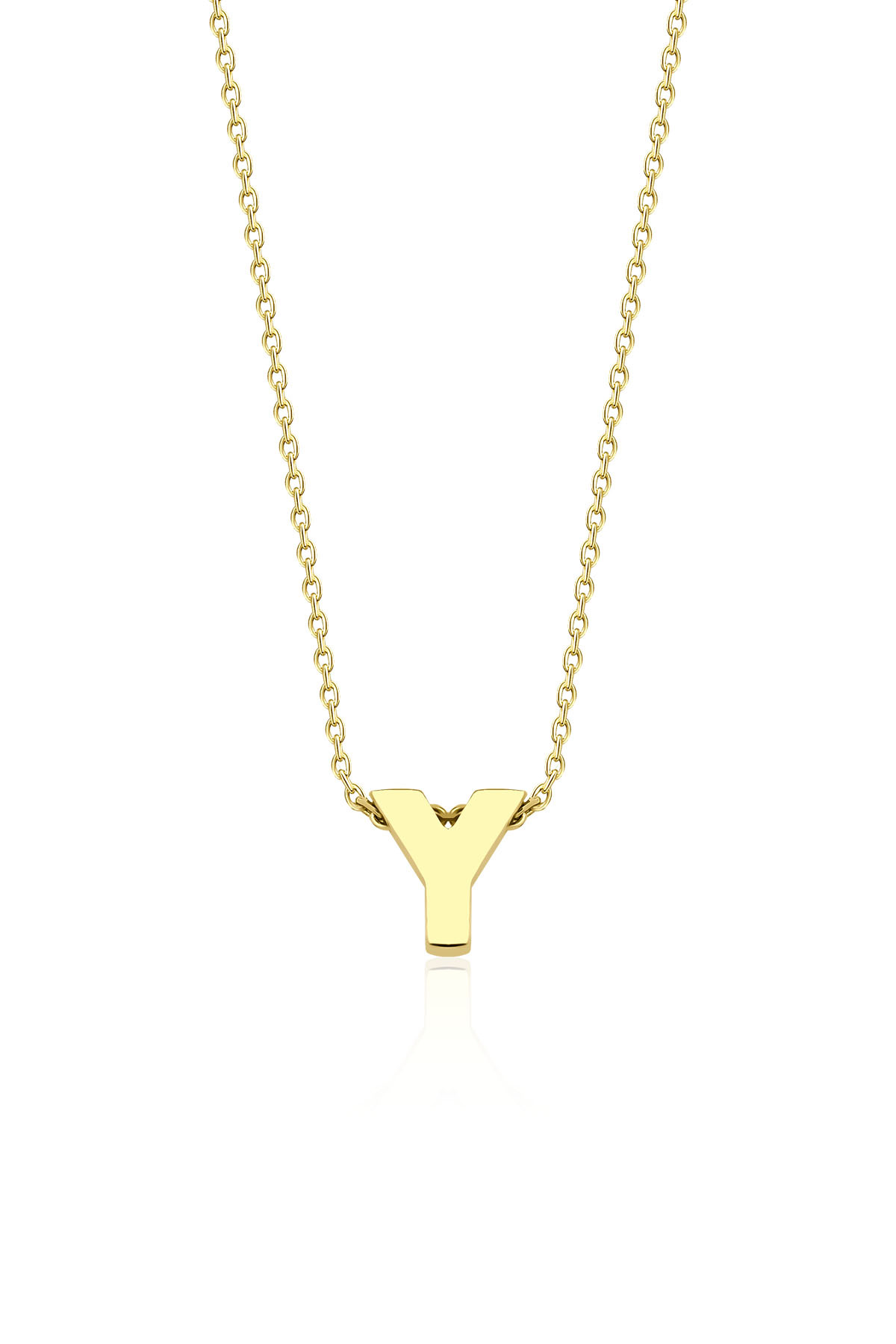 14 Ayar Altın Y Harfli Kolye