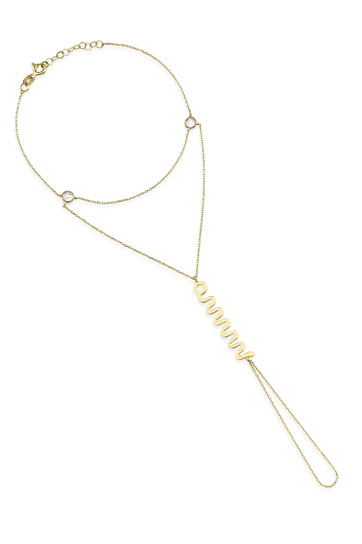 14 Ayar Altın Yılan Objeli Şahmeran - Fiyonk Kuyumculuk