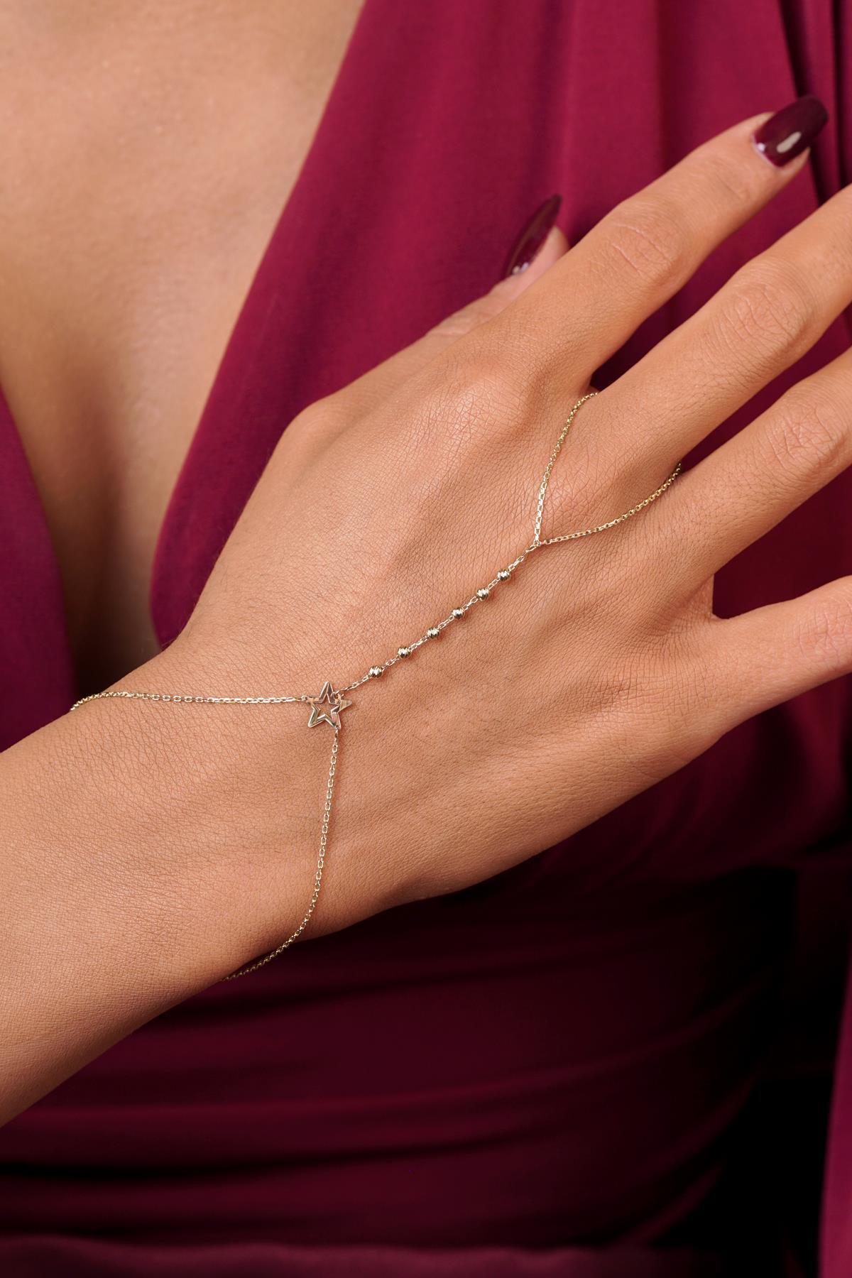 14 Ayar Altın Yıldız Detaylı Dorika Şahmeran - Fiyonk Kuyumculuk (1)