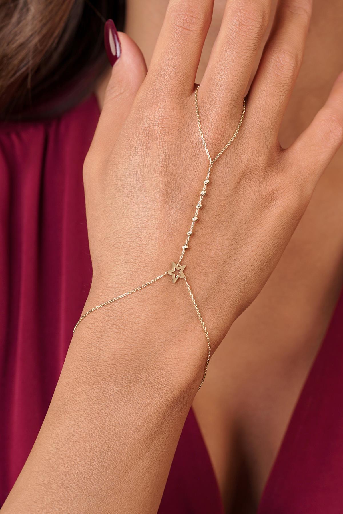 14 Ayar Altın Yıldız Detaylı Dorika Şahmeran - Fiyonk Kuyumculuk (1)