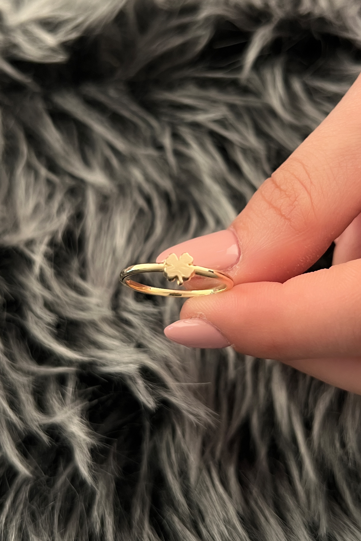 14 Ayar Altın Yonca Yüzük - Fiyonk Kuyumculuk (1)