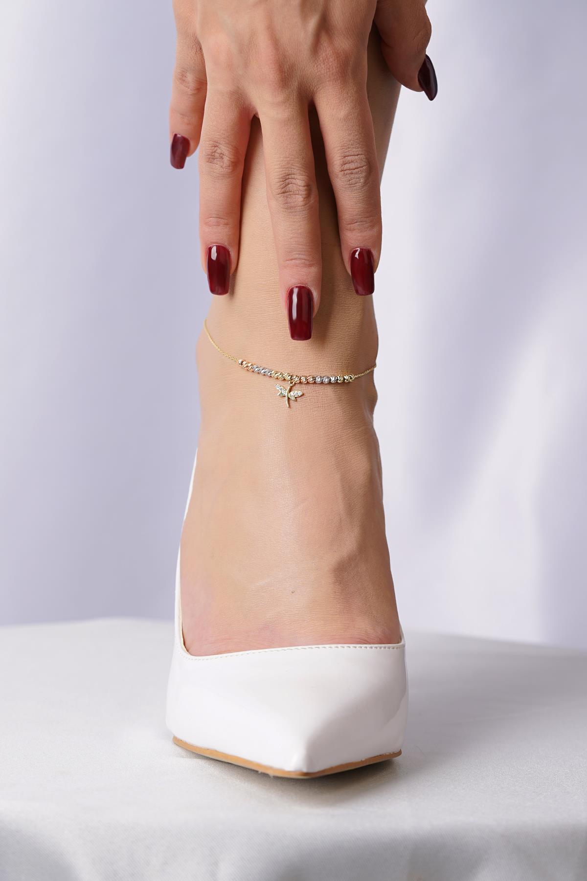 14 Ayar Altın Yusufcuk Sallantılı Dorika Halhal - Fiyonk Kuyumculuk (1)