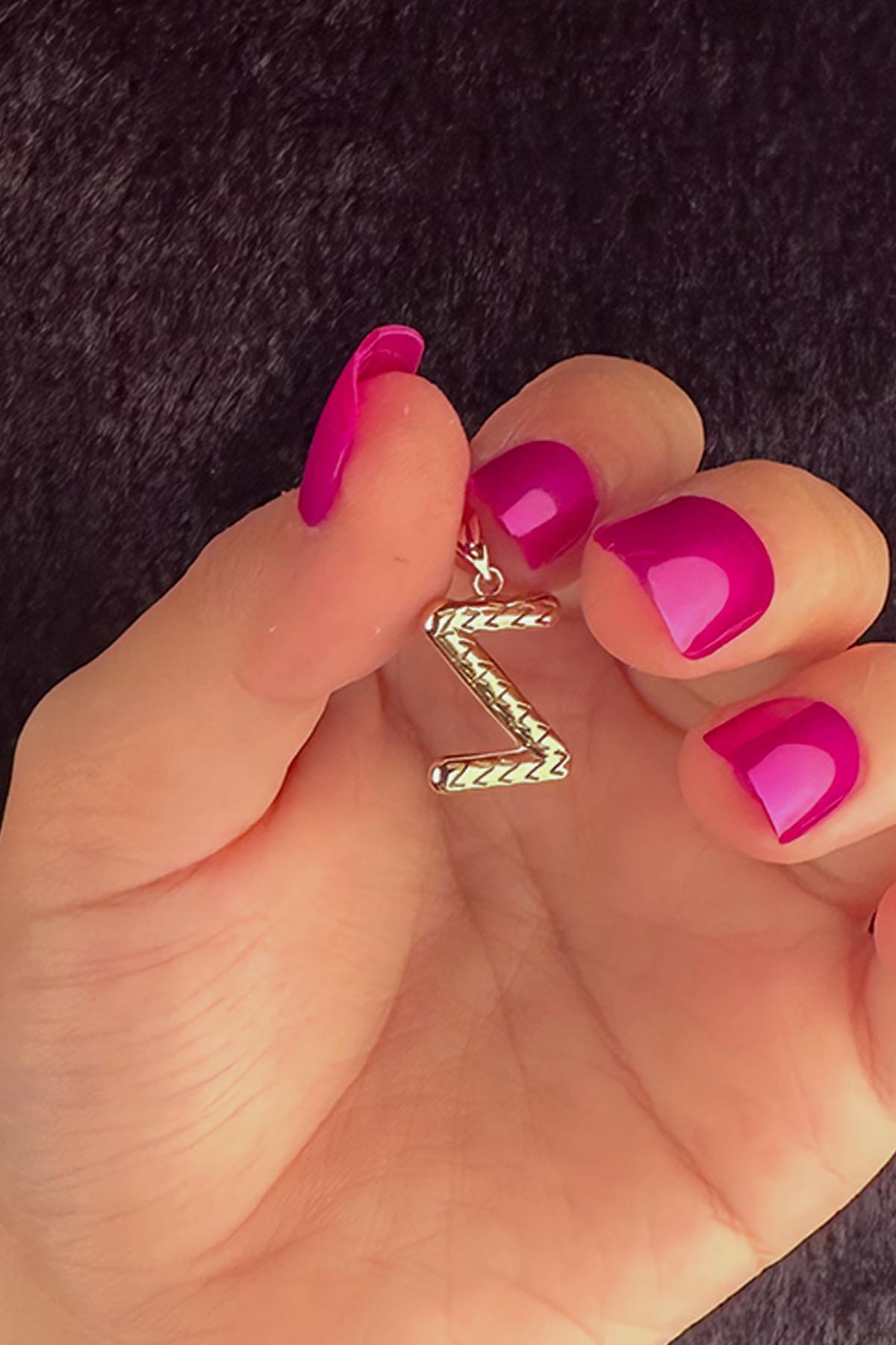 14 Ayar Altın Z Harf Kolye Ucu - Fiyonk Kuyumculuk (1)