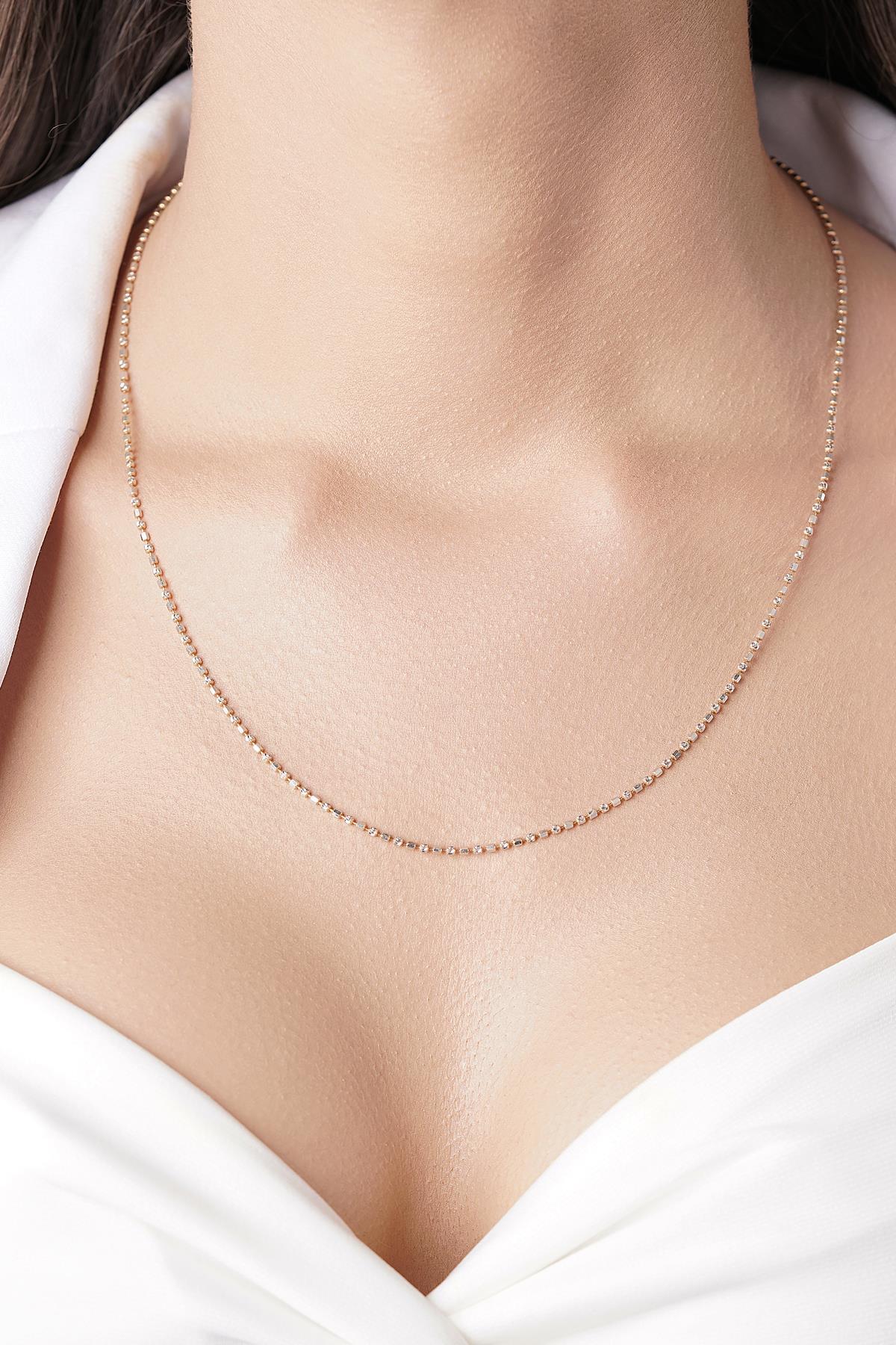 14 Ayar Altın Zarif Dorika Kolye - Fiyonk Kuyumculuk (1)