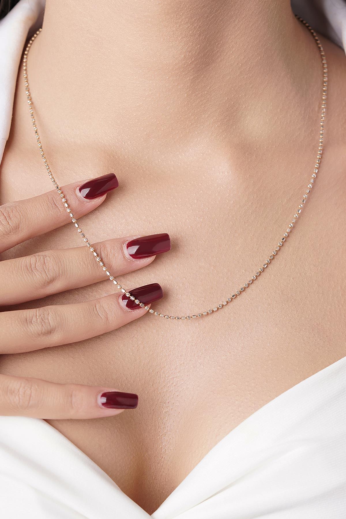 14 Ayar Altın Zarif Dorika Kolye - Fiyonk Kuyumculuk (1)