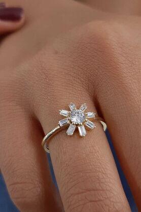 14 Ayar Altın Baget Çiçek Yüzük - Fiyonk Kuyumculuk (1)