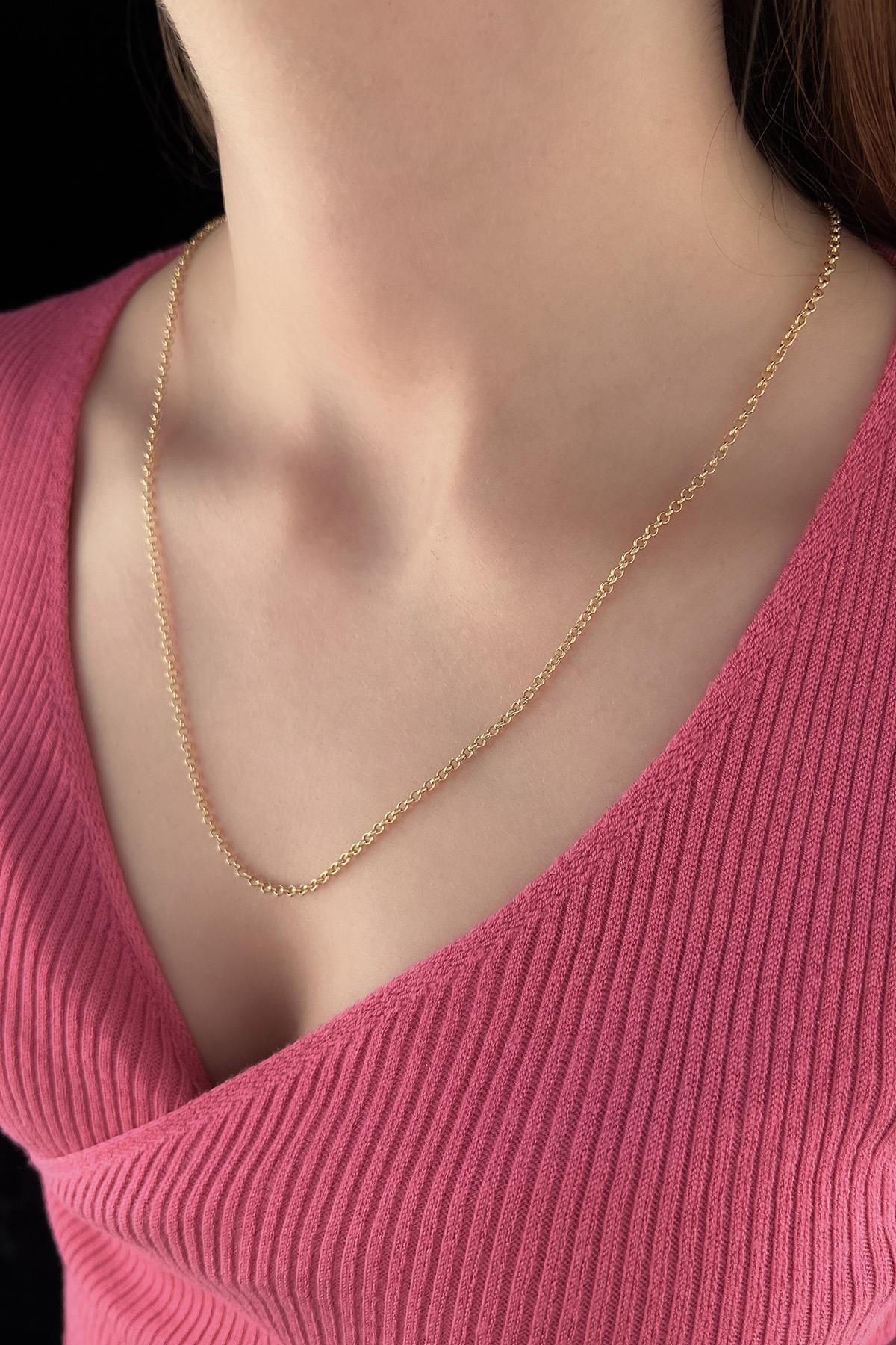 14 Ayar Altın Doch Zincir 2.50 mm - Fiyonk Kuyumculuk (1)