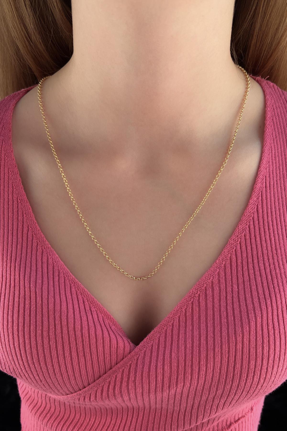 14 Ayar Altın Doch Zincir 2.50 mm - Fiyonk Kuyumculuk (1)