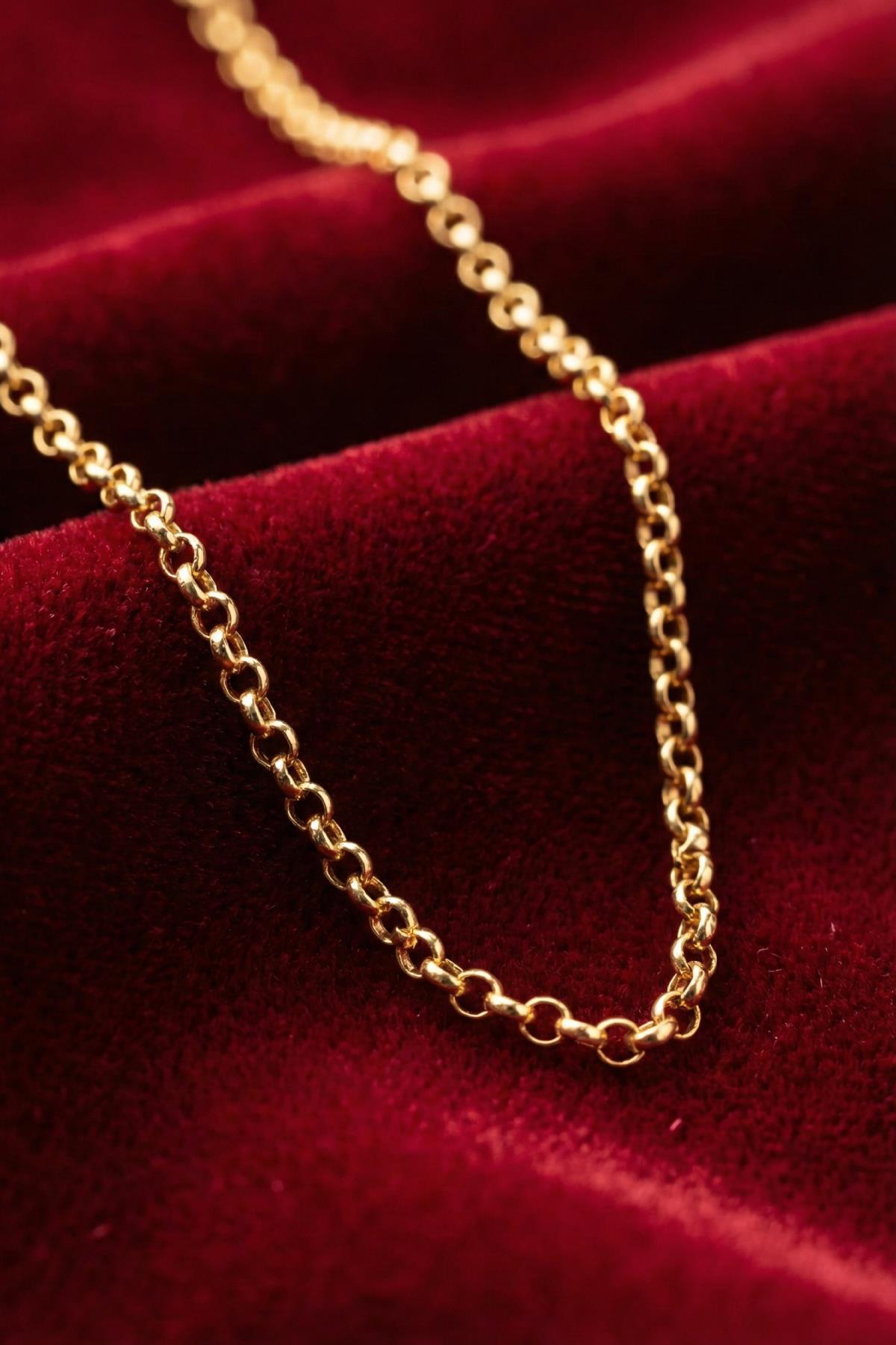 14 Ayar Altın Doch Zincir 2.10 mm - Fiyonk Kuyumculuk (1)