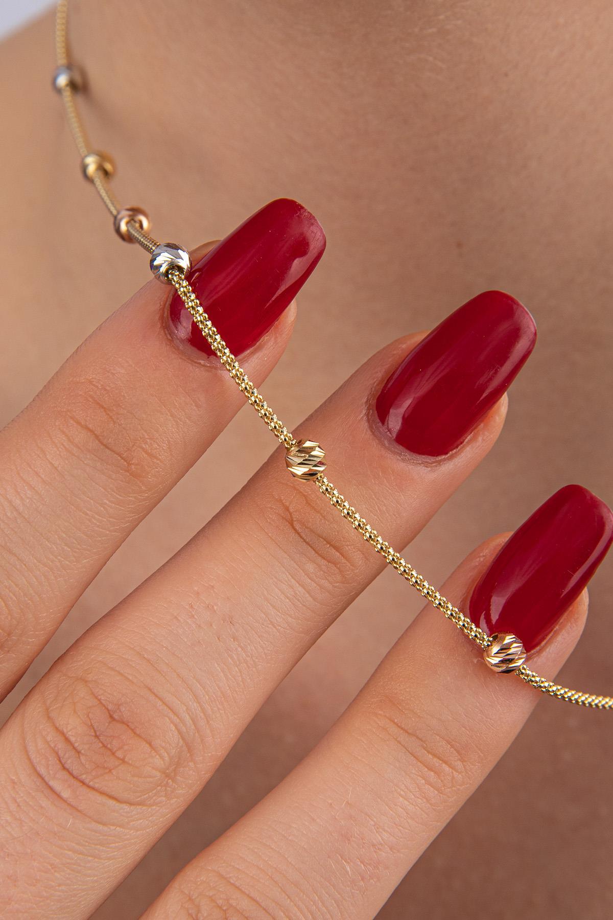 14 Ayar Altın Dorika Dizisi Spica Zincir Kolye - Fiyonk Kuyumculuk (1)