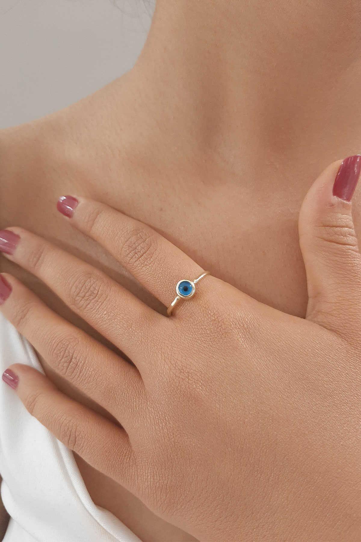 14 Ayar Altın Göz Yüzük - Fiyonk Kuyumculuk (1)