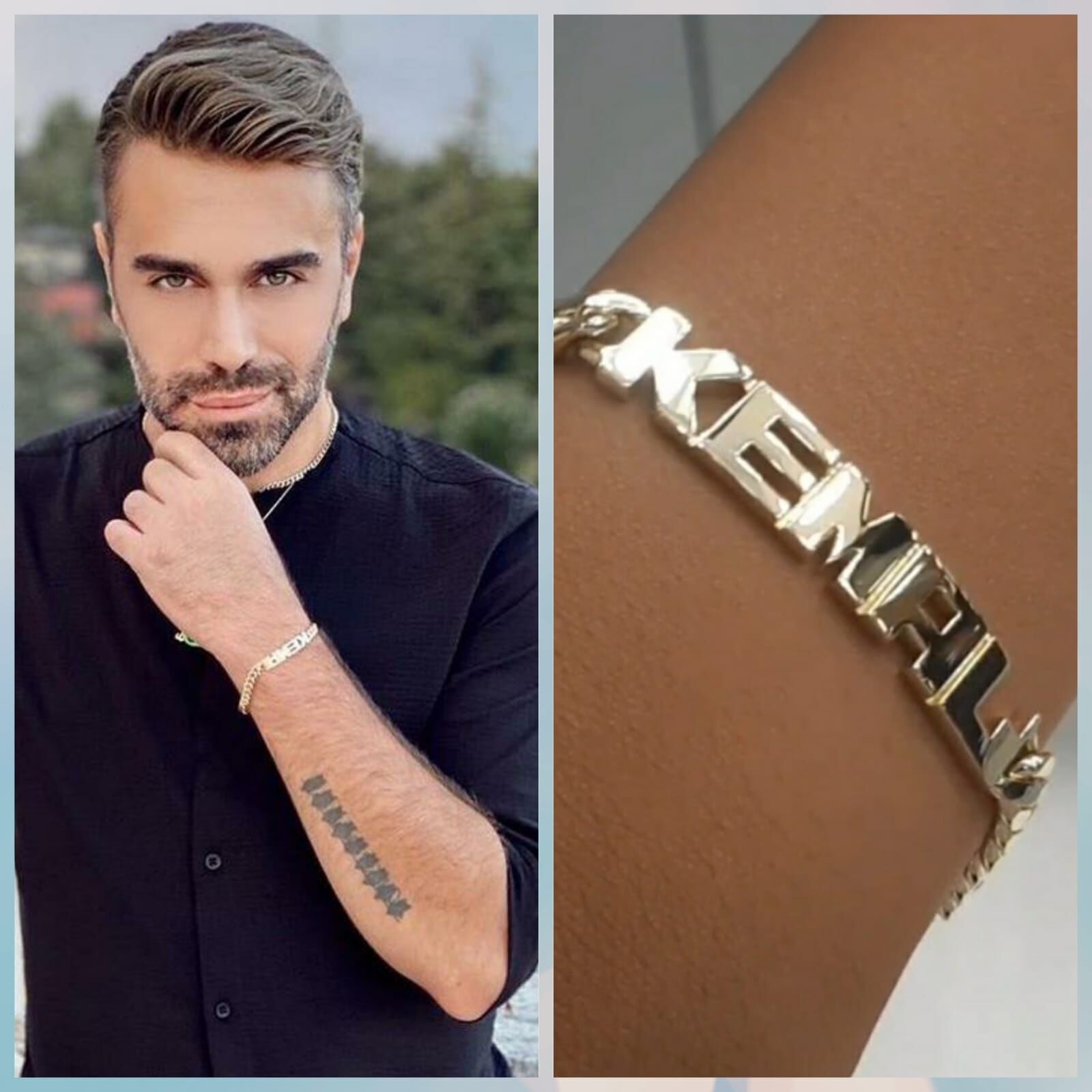 14 Ayar Altın İçi Dolu İsimli Künye - Fiyonk Kuyumculuk