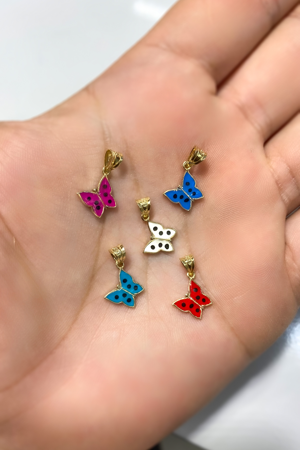 14 Ayar Altın Kelebek Altın Kolye Uç - Fiyonk Kuyumculuk