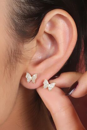 14 Ayar Altın Kelebek Pimli Küpe - Fiyonk Kuyumculuk (1)