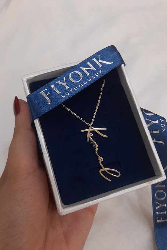 14 Ayar Altın Kemal Doğulu İsimli Kolye - Fiyonk Kuyumculuk (1)