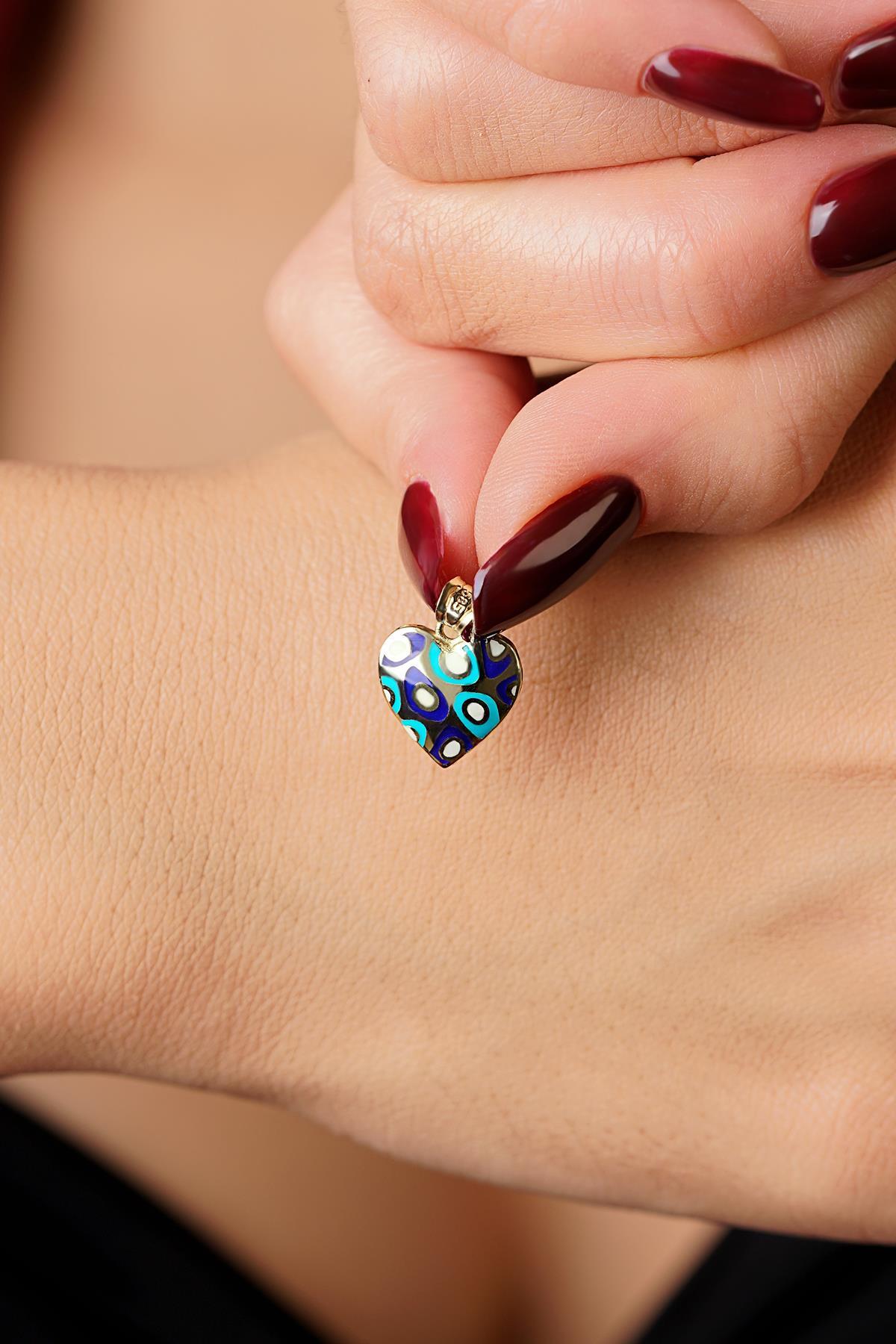 14 Ayar Altın Renkli Kalp Kolye Ucu - Fiyonk Kuyumculuk (1)