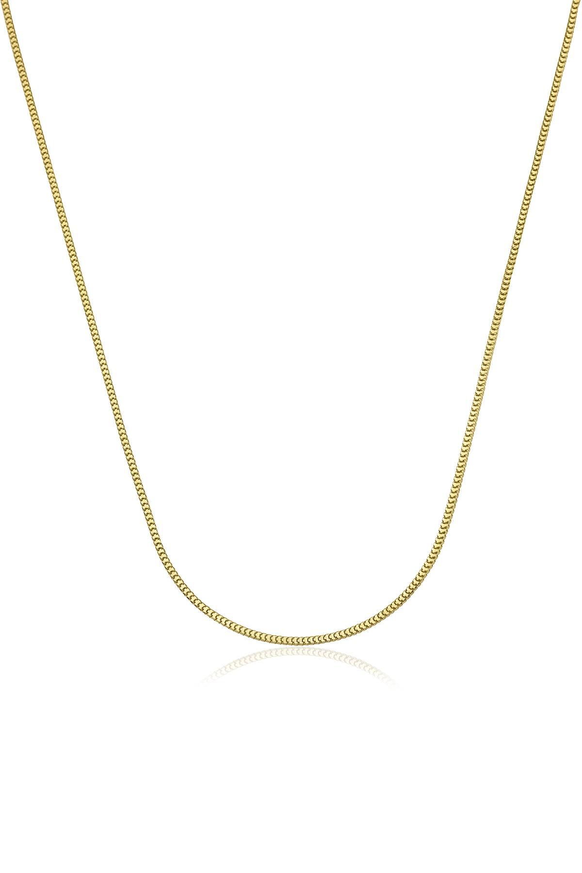 14 Ayar Altın Kolye Küp Zincir - Fiyonk Kuyumculuk (1)