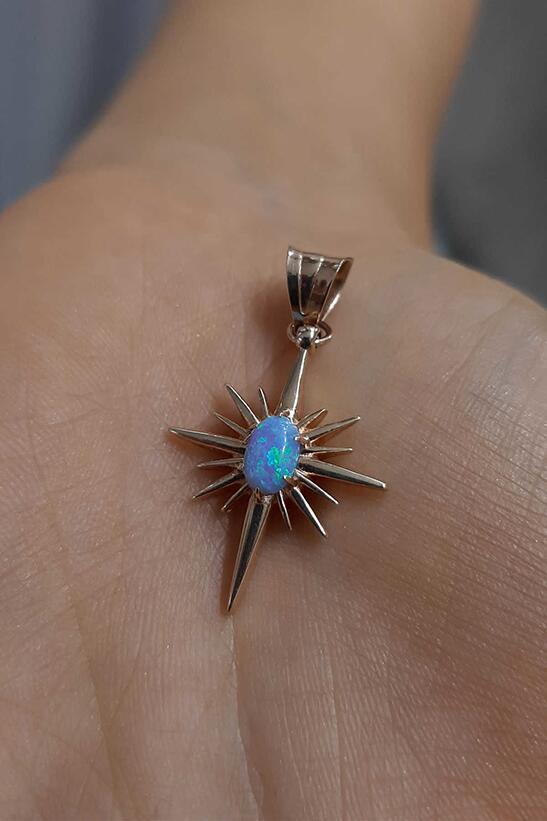 14 Ayar Altın Kutup Yıldızlı Kolye Ucu - Fiyonk Kuyumculuk