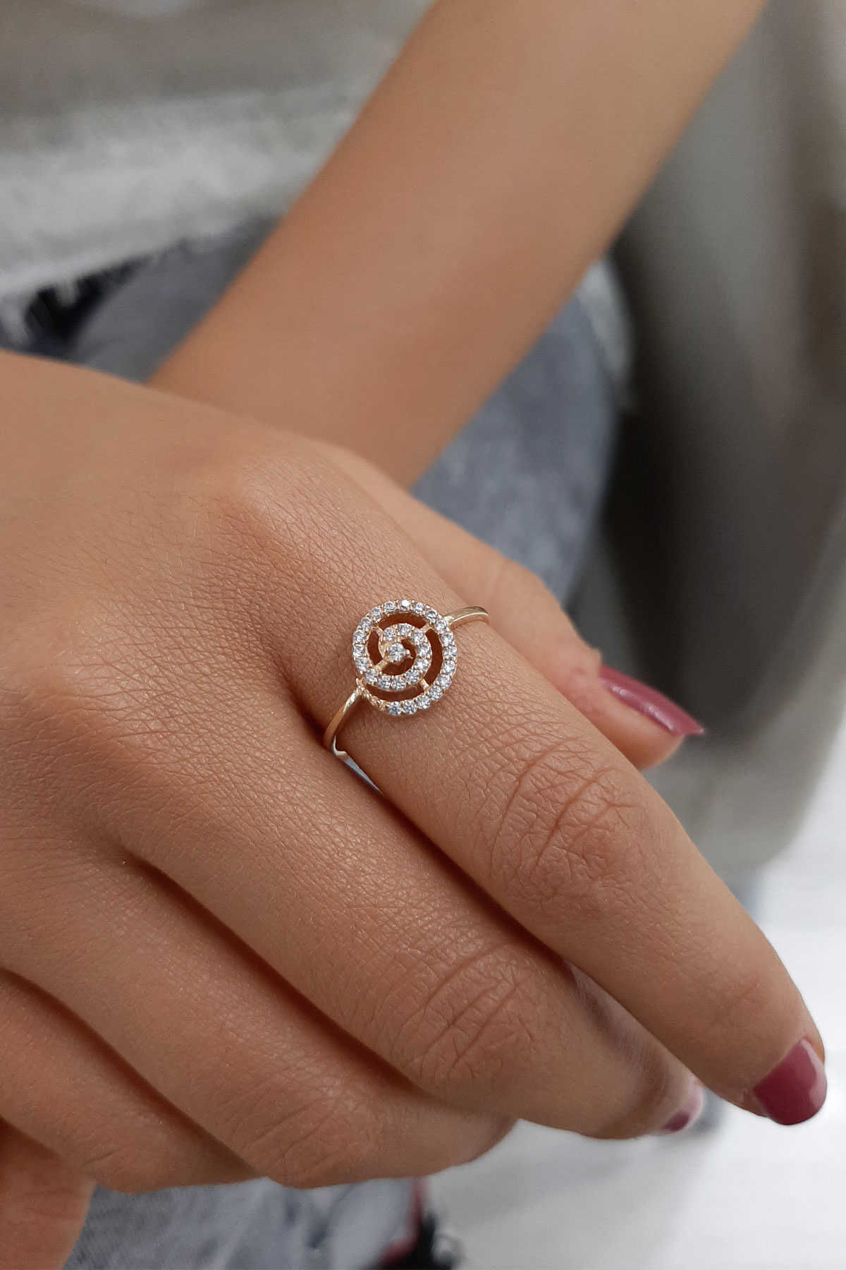 14 Ayar Altın Lava Yüzük - Fiyonk Kuyumculuk