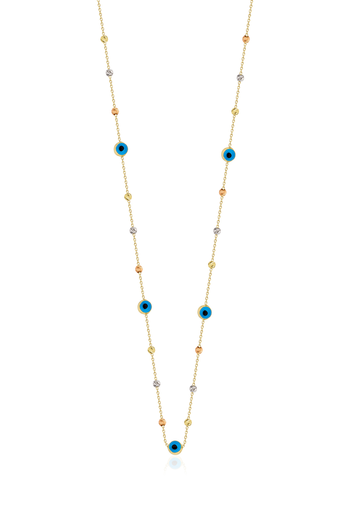 14 Ayar Altın Nazarlık Dizisi Dorikalı Kolye - Fiyonk Kuyumculuk