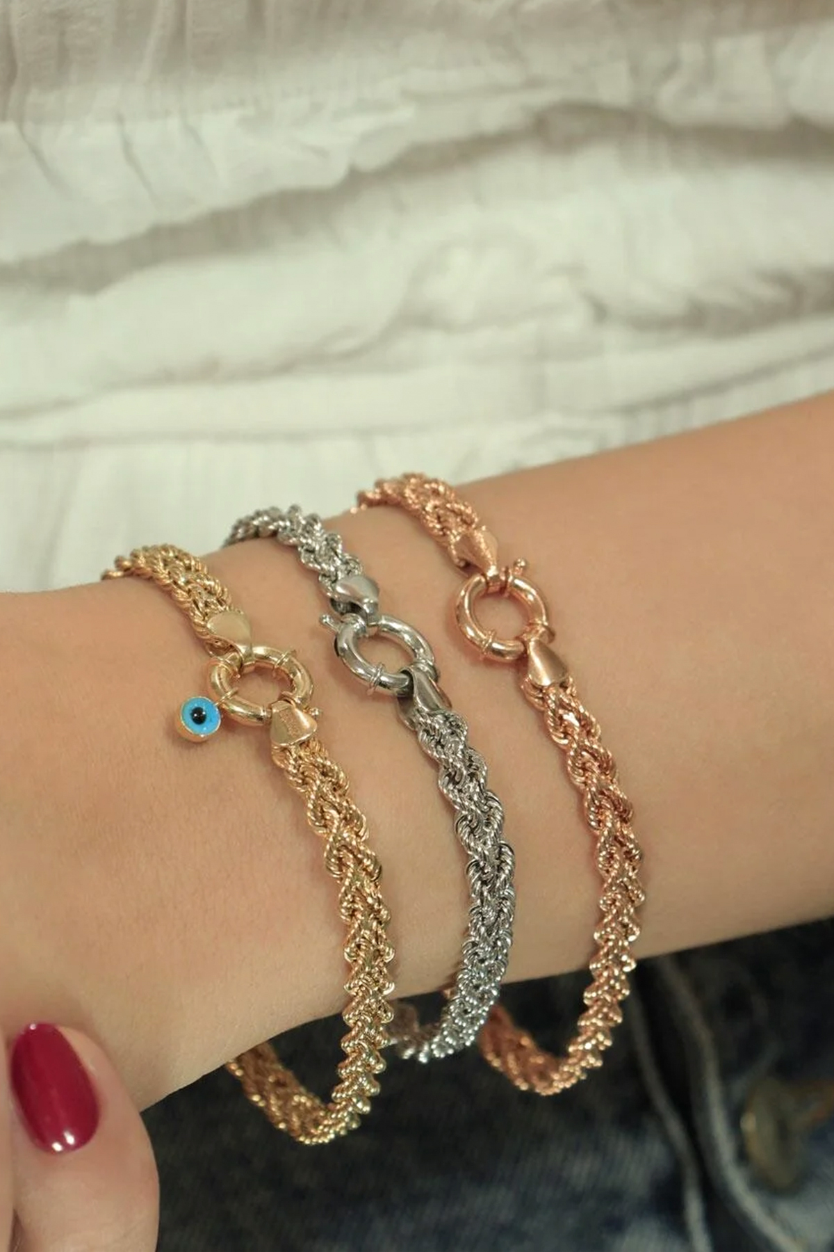 14 Ayar Altın Örgü Bileklik 2 - Fiyonk Kuyumculuk