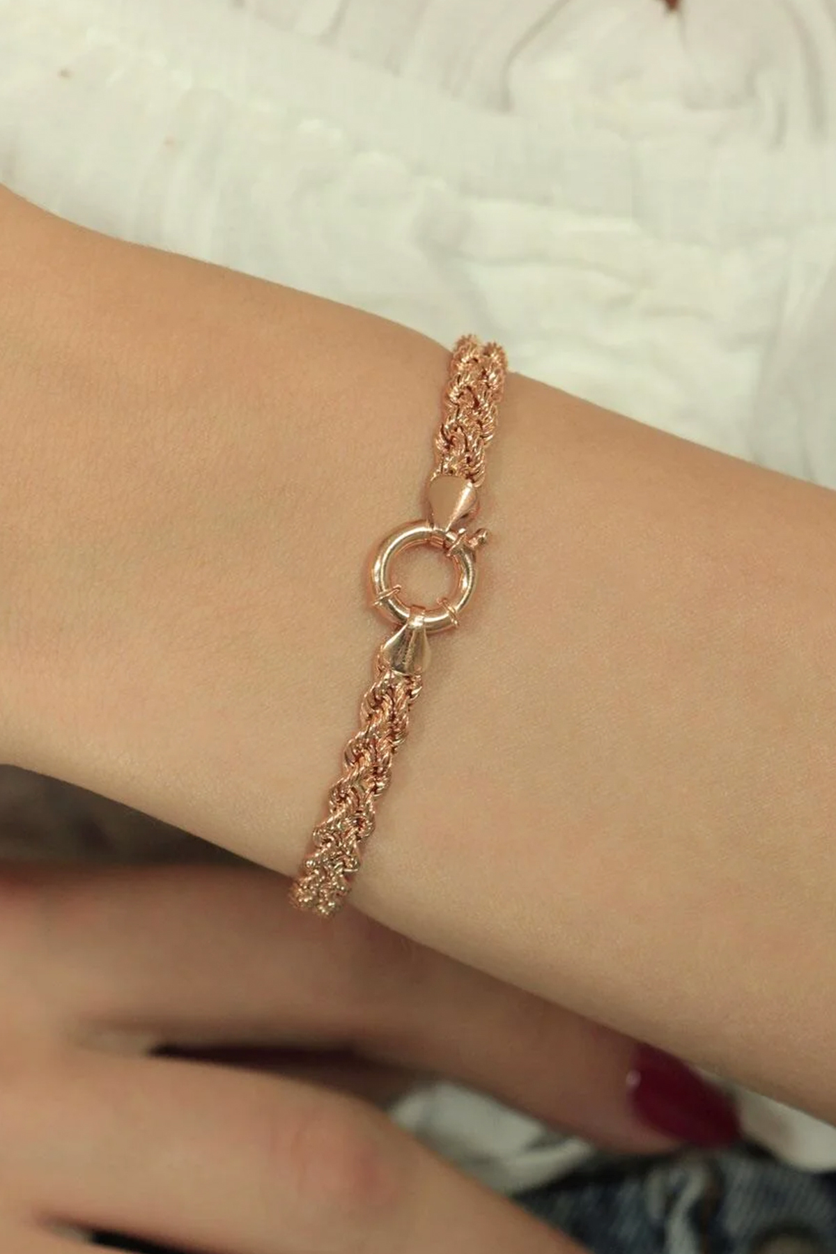 14 Ayar Altın Örgü Bileklik 2 - Fiyonk Kuyumculuk (1)