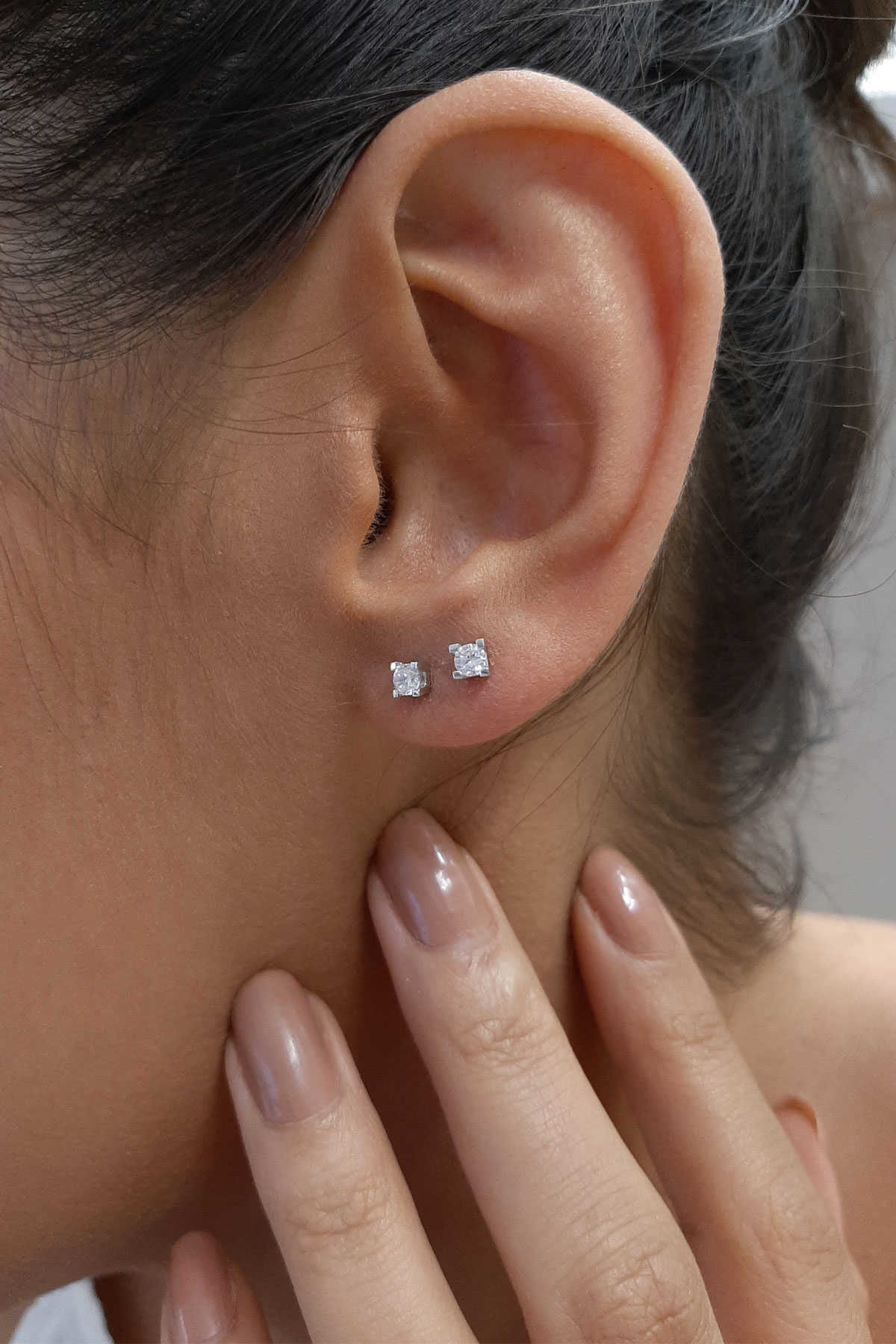 14 Ayar Altın Tek Taş Küpe 1 - Fiyonk Kuyumculuk (1)