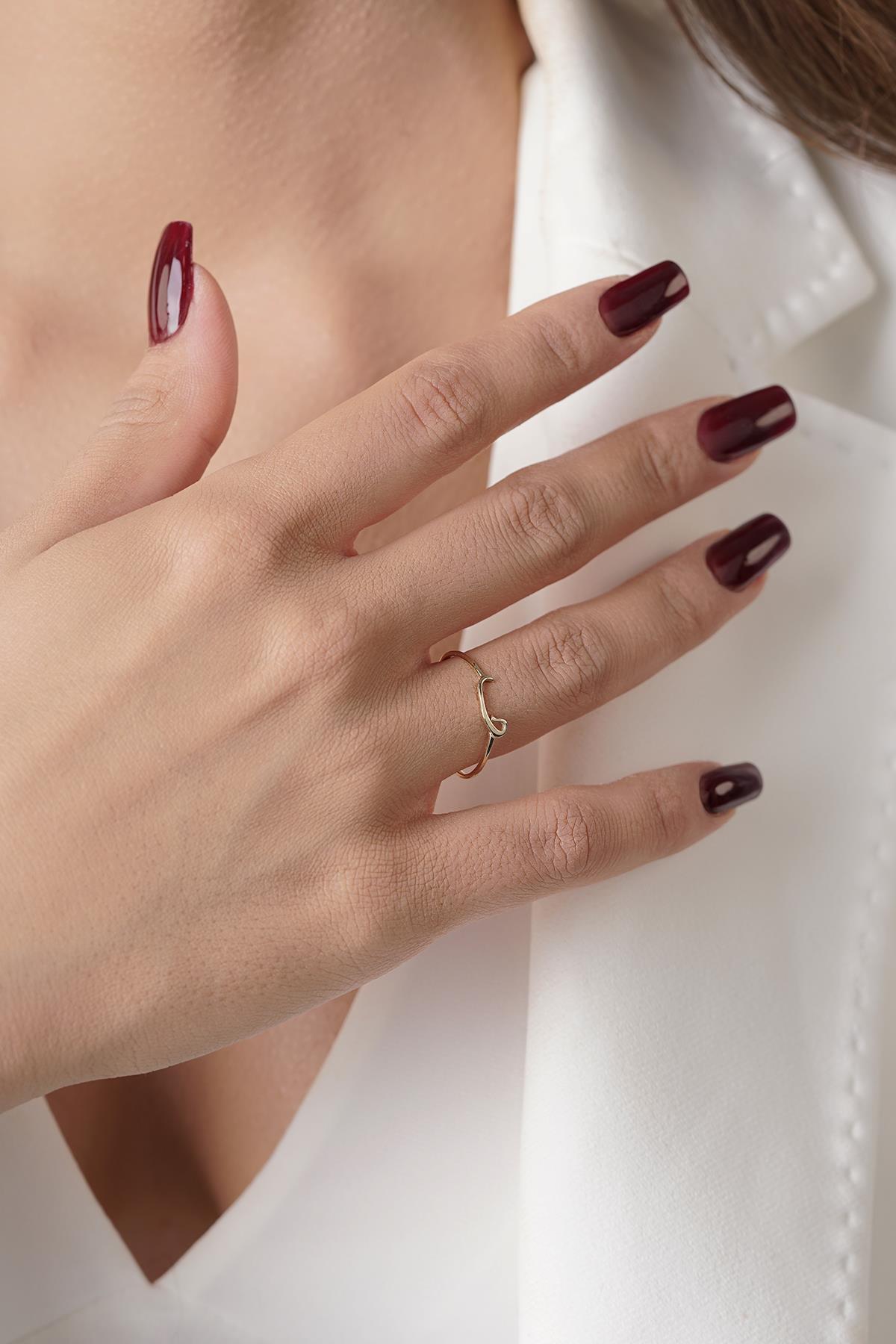 14 Ayar Altın Vav Yüzük - Fiyonk Kuyumculuk (1)