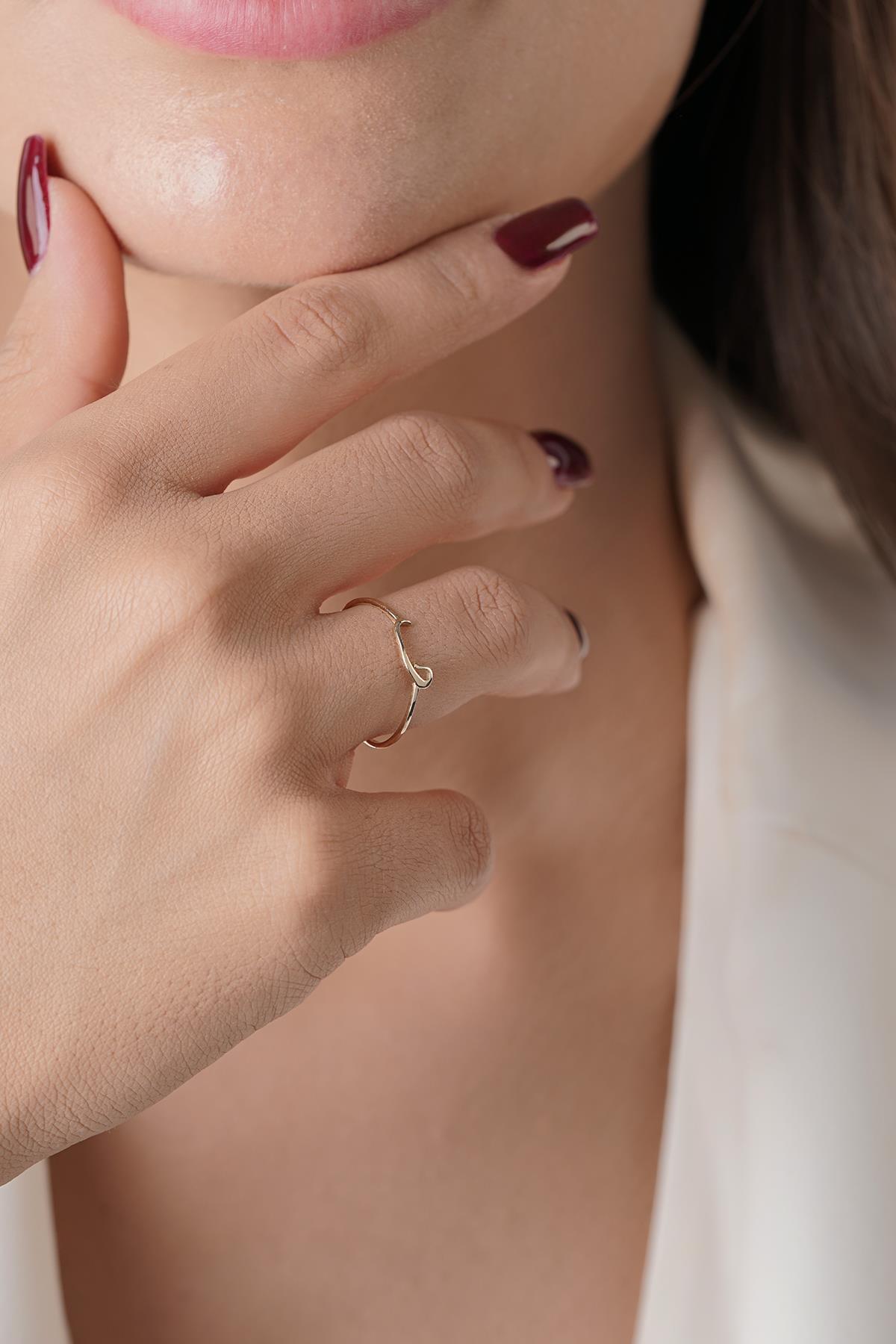 14 Ayar Altın Vav Yüzük - Fiyonk Kuyumculuk (1)